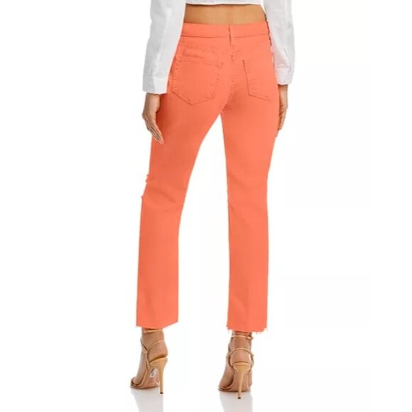 New L'AGENCE Milana Low Rise Stovepipe Straight-Leg Jean in Bright Coral size 34 - Picture 4 of 15